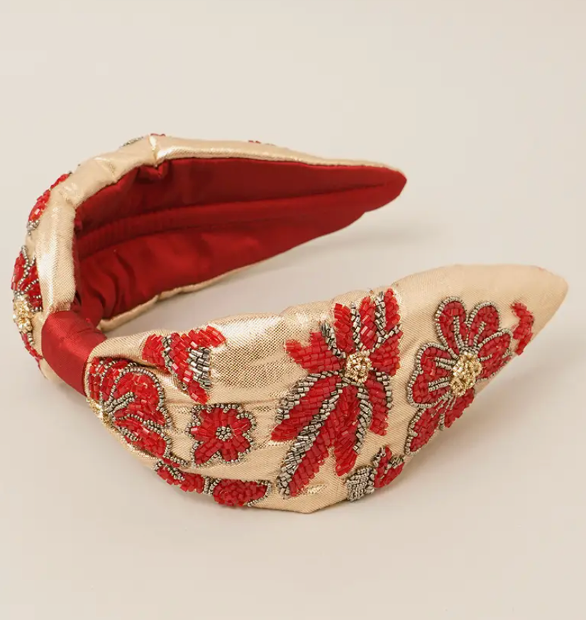 Red Embellished Head Band