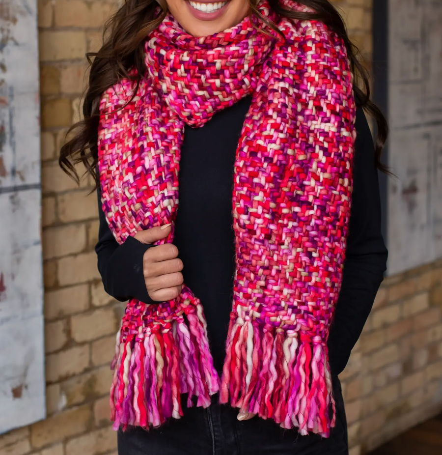 Lilly Pink Woven Scarf